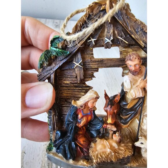 Holy family Nativity Mary Joseph ornament Xmas tree smaller holy family - Picture 6 of 10